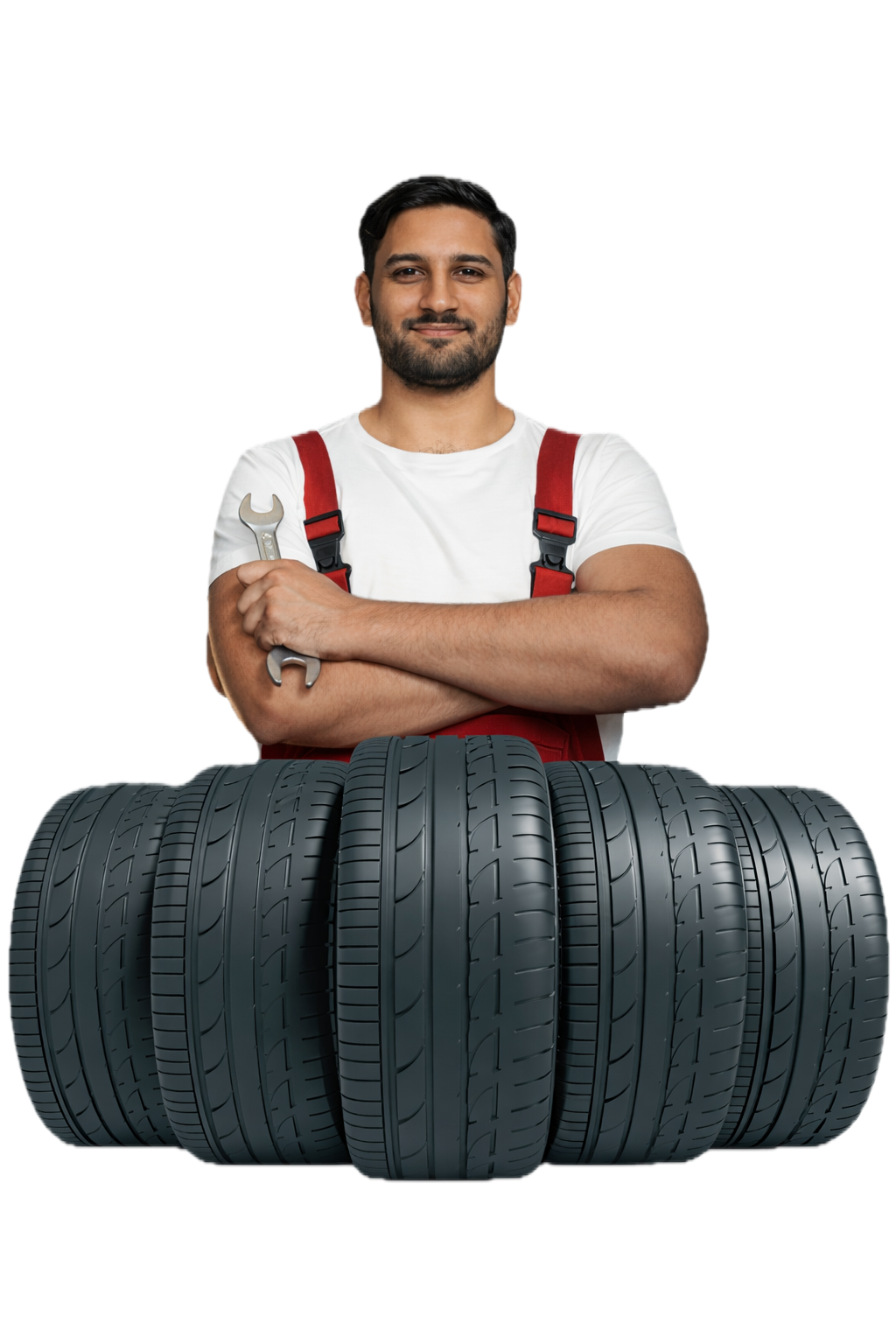 Tyre and alloy specialist at Mast Service Station, Patiala