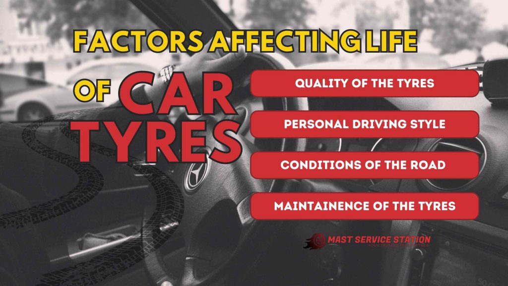 Factors affecting life car tyres